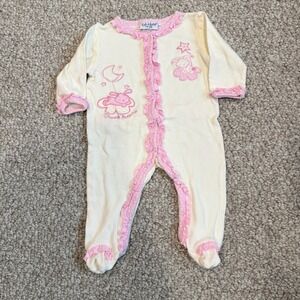 Kyle & Deena Baby Girls Ruffle Bunny Footed Sleeper‎ Pajamas Size 6-9 Months